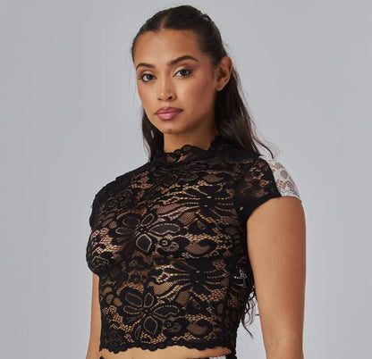 Midnight Bloom Lace Set