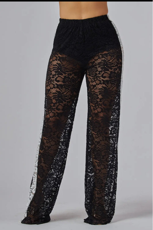 Midnight Bloom Lace Set