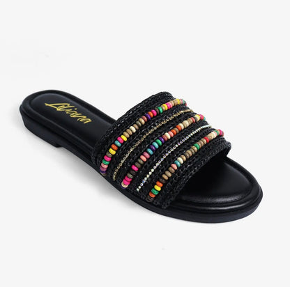 Rich Girl Beaded Slides